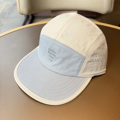 5-panels löparkeps för män och kvinnor, lätt, snabbtorkande nylonkeps för utomhussport, andningsbar, baseballkeps med platt skärm