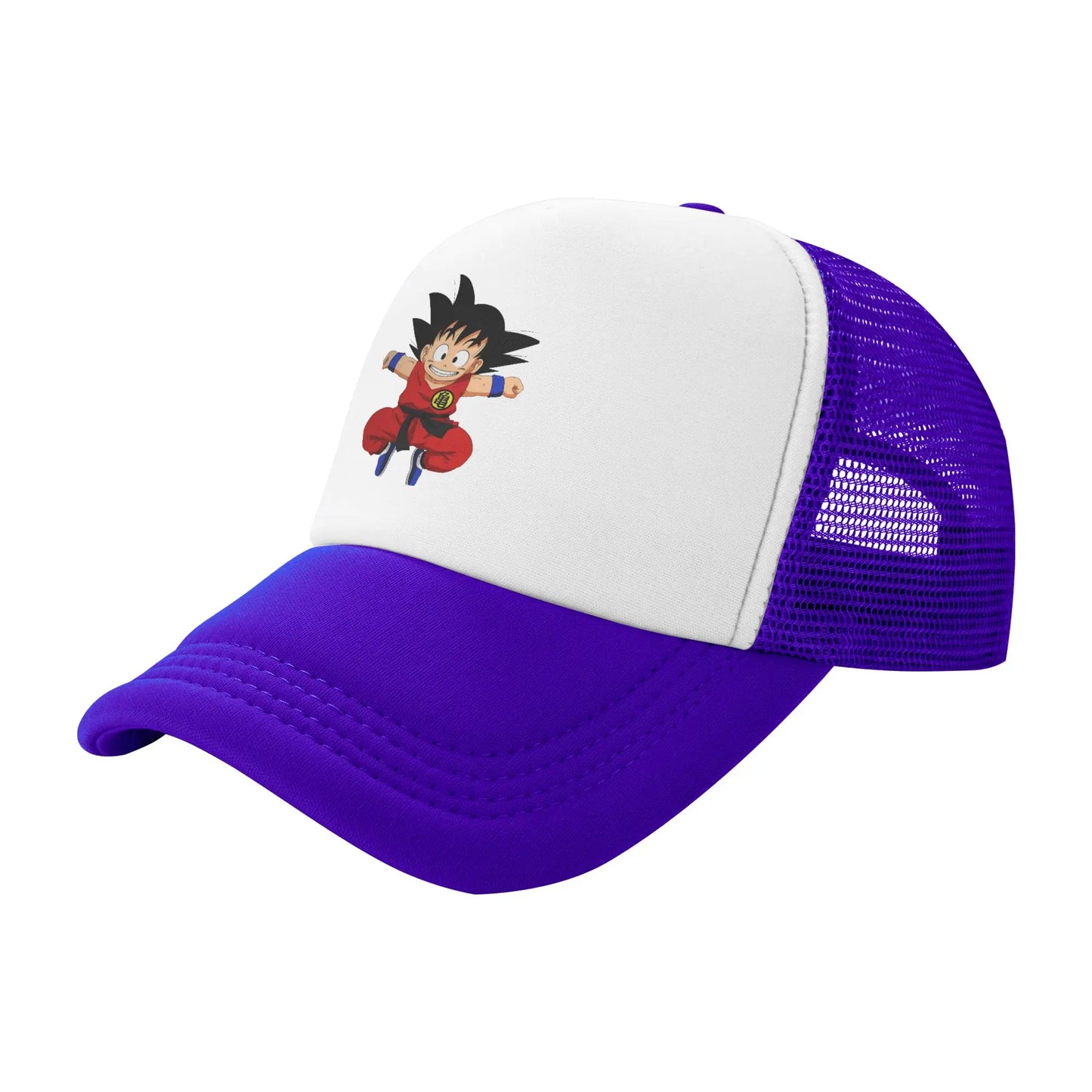 Adult Kid Goku Japanese Anime Trucker Cap Mesh Baseball Caps Dragon Ball Dad Hat Trucker Worker Cap Breathable Dad Hat Washable