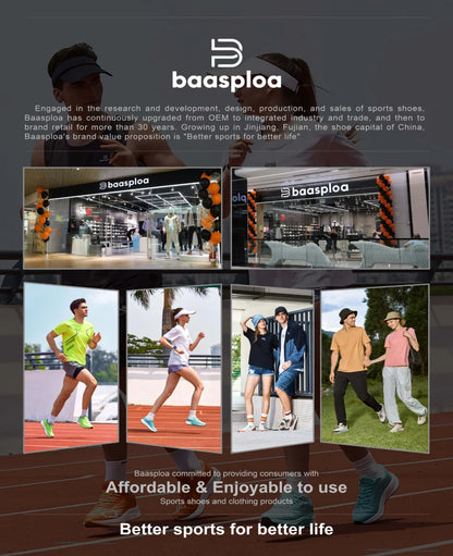 Baasploa Men Football Shoes New Arrival Comfort Lightweight Turf Training Soccer Shoes Professional Male Soft Sneakers Non-Slip