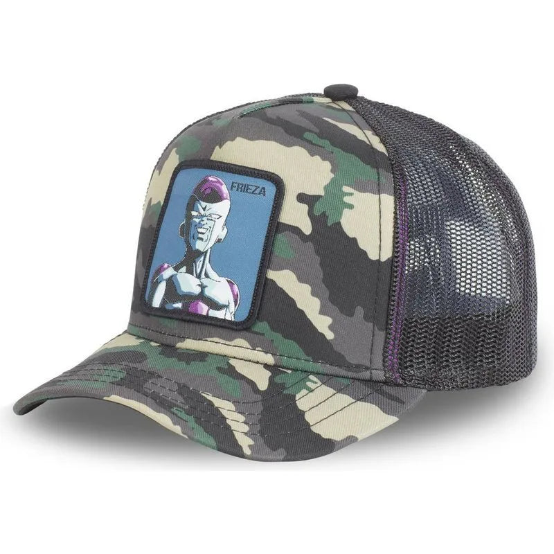 New Dragon Ball Son Goku Cap Summer Travel Peaked Cap Men's Embroidery Hip-Hop Cap Style Sun Visor Adjustable Trucker Mesh Cap