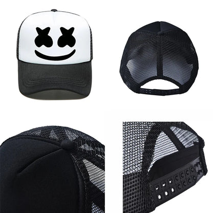 Fashion Cartoon Mesh Baseball Caps Men Women Hip Hop Snapback Hat DJ Marshmallow Cap Summer Breathable Mesh Outdoor Sun Hat