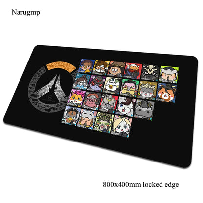 Podkładka pod mysz Overwatch 80x40cm, gamingowa podkładka na biurko, duża mata dla gracza na PC, prezent na Halloween do komputera i notebooka