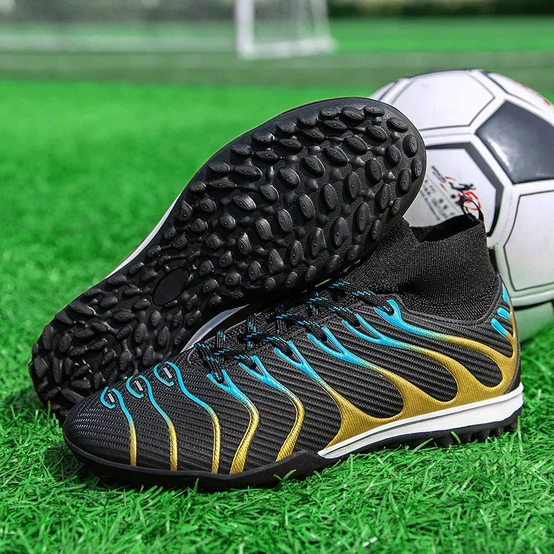 Hommes Match bottes de Football Sport entraînement longues pointes FG/TF garçons crampons chaussures de Football en plein air antidérapant intérieur Futsal confortable