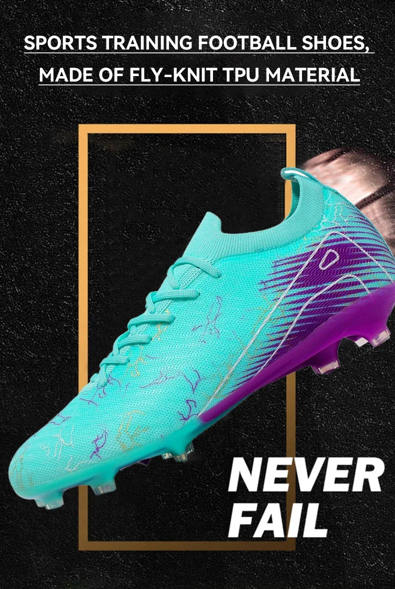 New Men's Football Boots Non-Slip Soccer Shoes Training Sneakers FG Top Quality Cleats Wholesale Drop Shipping Unisex Adult