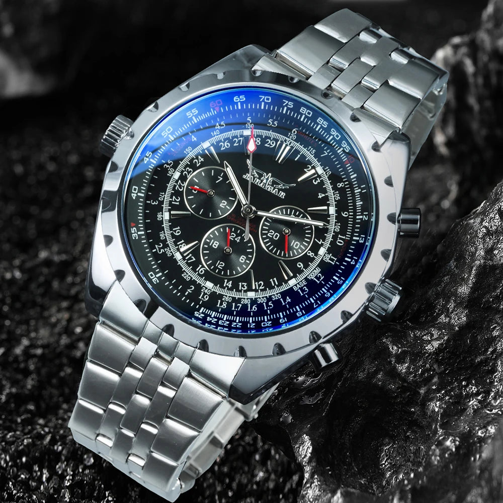 JARAGAR 212 Orologio meccanico automatico da uomo, modello business di lusso con calendario settimanale, orologio da uomo, regalo premium, Reloj Hombre