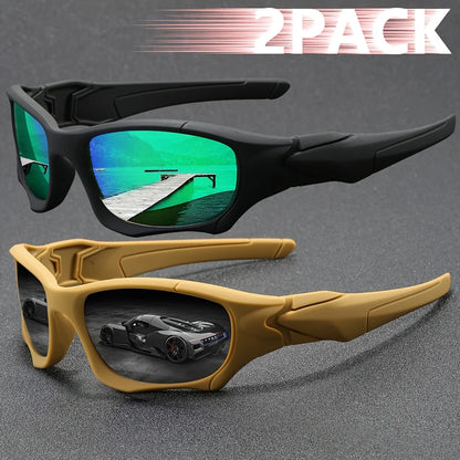 Tactical Windproof Fishing Sunglasses Men Women Classic Camouflage Shades with UV Protection for Outdoor Driving Cycling Hiking