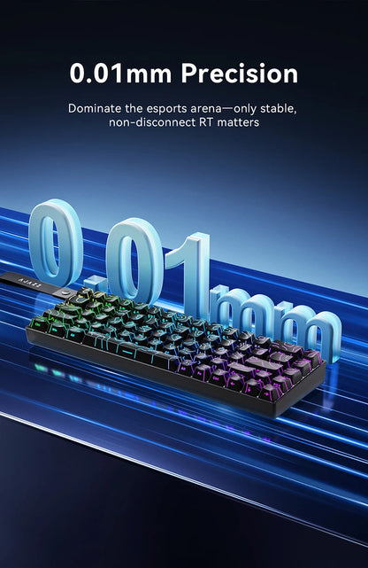 AJAZZ AK680 V2 E-sports Magnetic Switch Keyboard 8K Polling Rate 128K Ultra-high Scan Rate Aluminum Alloy Positioning Plate