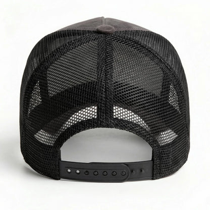 Sommer-Baseballkappe aus Netzstoff für Damen und Herren, einfarbige Wildlederkappe mit Aufnäher, Snapback-Kappe, lässige, atmungsaktive Unisex-Kappe im Street- und Hip-Hop-Stil, Trucker-Kappen