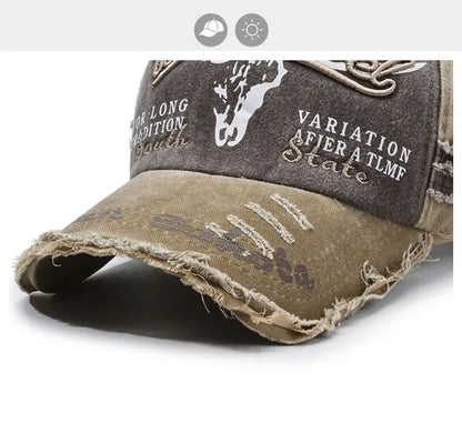 Nuovo cappellino da baseball da uomo in cotone lavato, stile retrò, per tutte le stagioni, cappello sportivo da outdoor da uomo, accessorio maschile