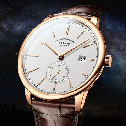BORMAN BM3817 TOP Watch New 42 Luxury Men's Automatic Mechanical Watches Sapphire Ultra-thin 50M Waterproof Sub Dial Clocks