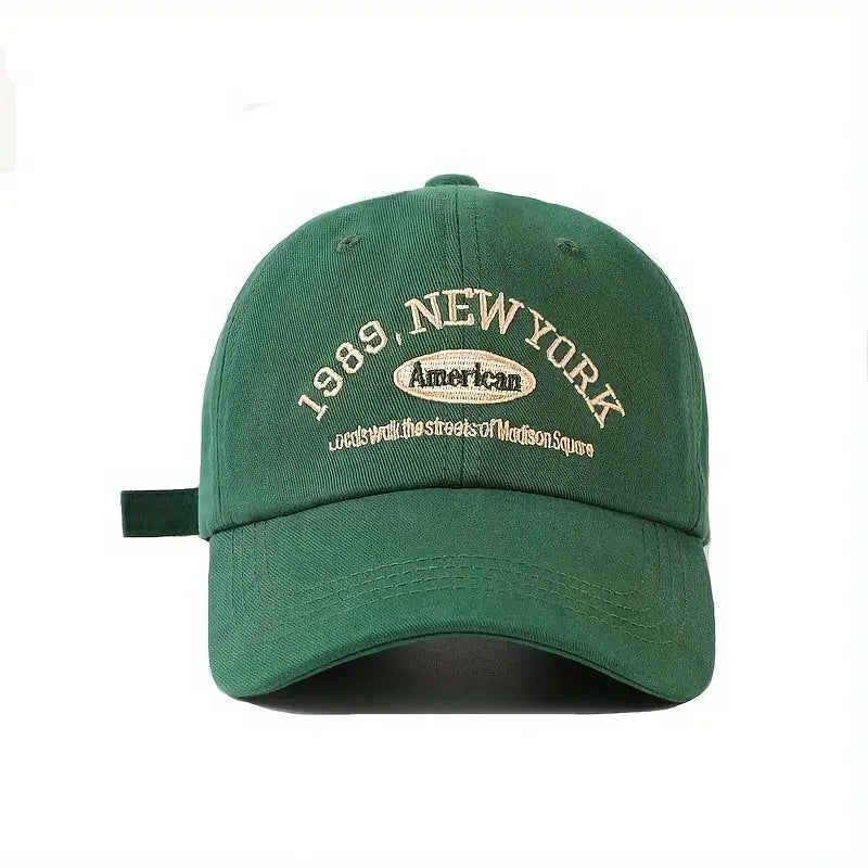 Broderad baseballkeps med mjukt skärm, dam-, sport- och herrmodell, unisex