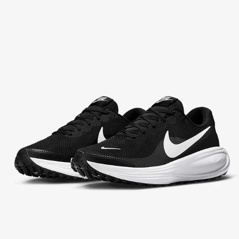 Nike Men's Revolution 8 Mesh Breathable Black White Running Shoes HJ9198-003