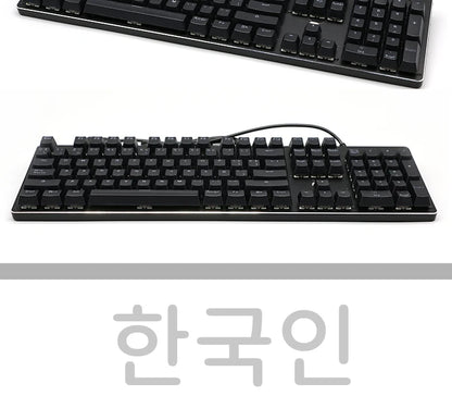104 Tasten Koreanische, französische, russische, spanische und deutsche hintergrundbeleuchtete Tastenkappen für mechanische Tastaturen mit MX-Switches, OEM-Profil, ABS-Keycaps, DIY