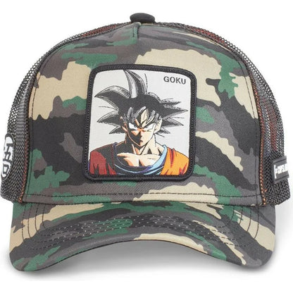 New Dragon Ball Son Goku Cap Summer Travel Peaked Cap Men's Embroidery Hip-Hop Cap Style Sun Visor Adjustable Trucker Mesh Cap