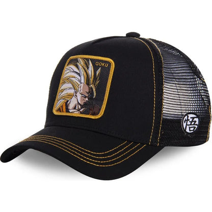 Dragon Ball Son Goku Cap Summer Travel Peaked Cap Men's Embroidery Hip-Hop Mesh Cap Style Sun Visor Baseball Cap Outdoor Sport