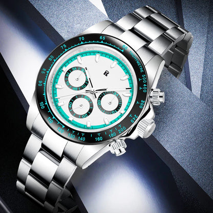 RollsTimi Herrenuhren – luxuriöse mechanische Herrenuhr mit Saphirglas, Kalender, Wochentagsanzeige, Edelstahl und Wasserschutz
