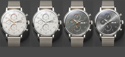 Relógio masculino mecânico automático LOBINNI Luxury Brand Switzerland com calendário perpétuo, vidro de safira e mostrador multifunções L13019-8