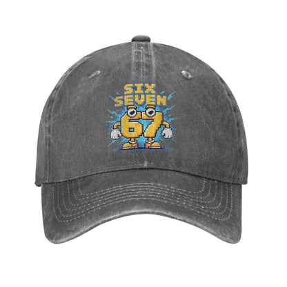 67 Meme Brainrot Six Seven Kids Gaming Gen Alpha Șapcă de baseball casual pentru bărbați, model Trucker, design en gros, șapcă Snapback pentru activități în aer liber