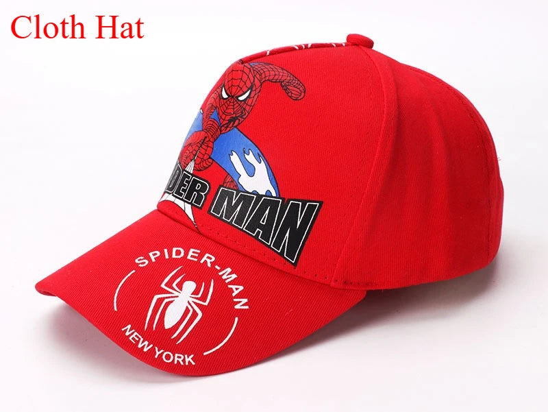 Marvel Anime Figure Spider-Man Cartoon Baseball Cap Cotton Polyester Peaked Cap Boy Girl Headwear Accessories Kids Birthday Gift