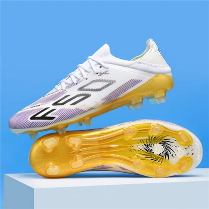 Nouvelles chaussures de football pour hommes, crampons antidérapants pour terrain en herbe, chaussures de football montantes de haute qualité, baskets de futsal, chaussures d'intérieur, chaussures d'extérieur, meilleures