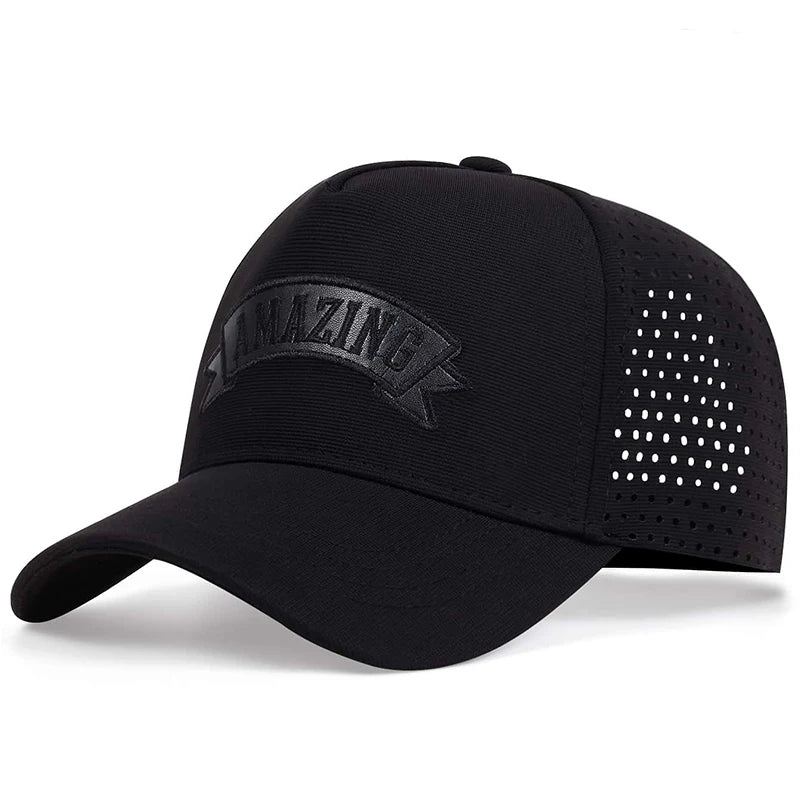 Czapki baseballowe unisex z niesamowitym haftem literowym – wiosna/lato, na świeżym powietrzu, z regulacją, czapki codzienne, czapki chroniące przed słońcem