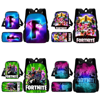 Popular Game FortniteS Child School Backpack With Shoulder Bag Pencil Bags School Bags for Boys Girls Best Gift