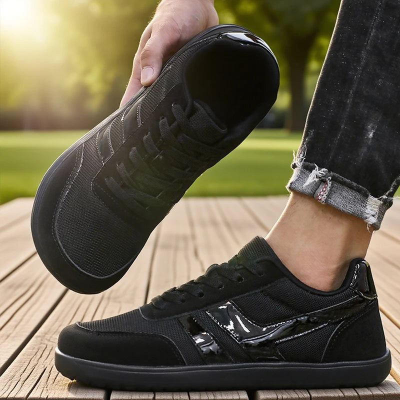 Pánské tenisky s širokou špičkou Barefoot Shoes, minimalistické, prodyšné a pohodlné boty na venkovní chůzi, sportovní ležérní modré boty 2025
