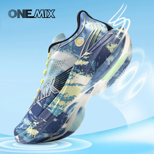 ONEMIX Nouvelles chaussures de course marathon en nylon et carbone, amortissement des chocs, maintien professionnel et stable, ultra-légères, rebond optimal