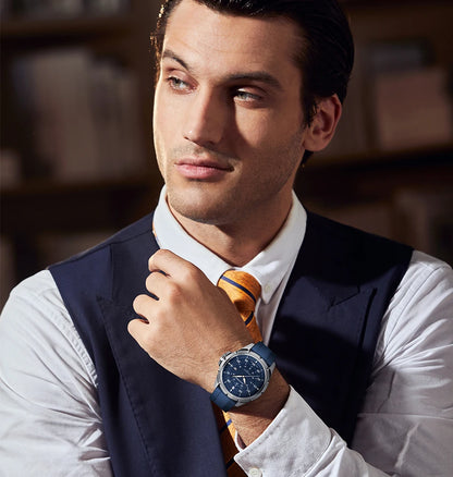 SAPPHERO herenhorloge – Luxe quartzhorloge, waterdicht tot 50 m, voorzien van een geïmporteerd uurwerk en een roestvrijstalen kast – Een ideaal cadeau-idee voor mannen.
