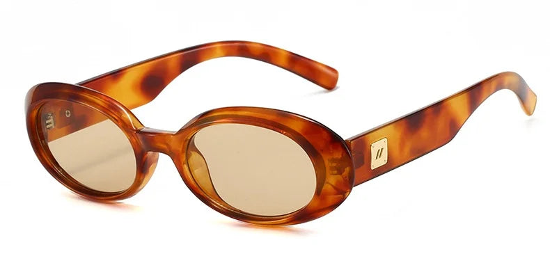 Classic Oval Sunglasses Women Men New Thick Frame Party Sunglasses Hip Hop Cool Luxury Designer Brand Eyeglasses UV400 Eyewear