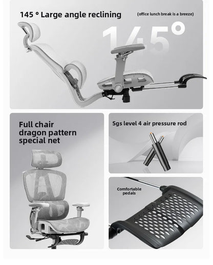 Przenośny minimalistyczny fotel ergonomiczny z podłokietnikiem 10D, fotel komputerowy, biurowy, do nauki i gamingowy Gravitysturdy and durable