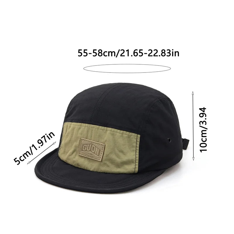 Șapcă de baseball subțire, respirabilă, cu uscare rapidă, pentru vară, pentru bărbați și femei, aventuri în aer liber, protecție solară, bor scurt, cu 5 clapete, pălării de drumeție