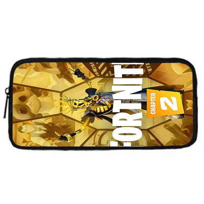 Klassisches FortniteS-Schulrucksack-Set für Kinder mit Lunchtasche und Federmäppchen, große Kapazität, für Jungen und Mädchen, ideales Geschenk