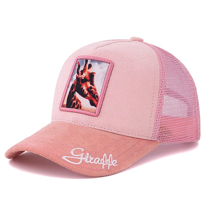 Hot Sale Unisex Trucker Hat Grizzlies Pattern Patch Design Suede Sun Hat Summer Animal Baseball Cap For Men Women ﻿