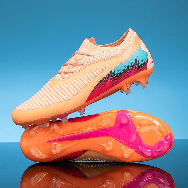 Nouvelles chaussures de football pour hommes, ultralégères, pour l'entraînement en extérieur, livraison directe, chaussures de foot à crampons longs FG antidérapantes