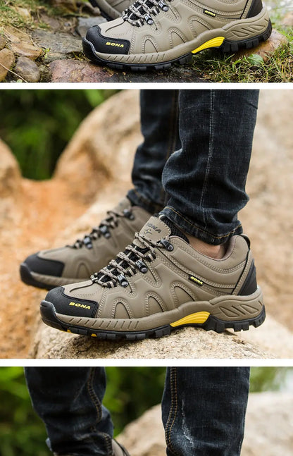 BONA New Arrival Classics Style Men Hiking Shoes Lace Up Men Sport Shoes Outdoor Jogging Trekking Sneakers