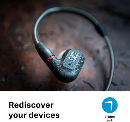 Sennheiser IE 300 Wired In-Ear Earphones HiFi TrueResponse Dynamic Driver Detachable Cable Noise Isolating Studio Monitoring