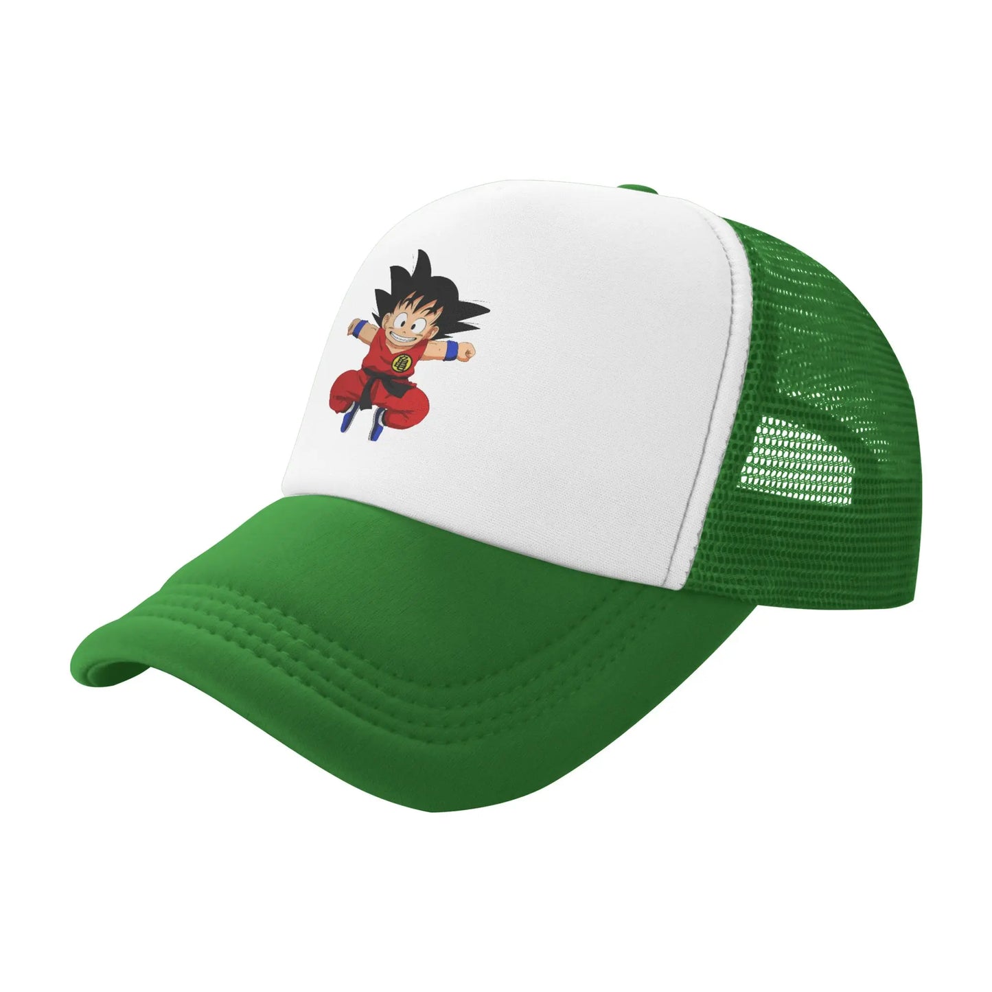 Adult Kid Goku Japanese Anime Trucker Cap Mesh Baseball Caps Dragon Ball Dad Hat Trucker Worker Cap Breathable Dad Hat Washable