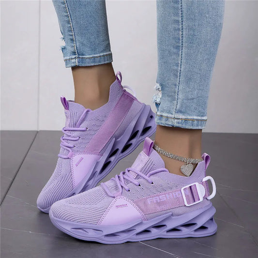 Moda Lila Casual Sneakers Dam Herr Blade Löparskor Storlek 48 Lätta Andningsbara Sportskor Herr Mesh-sneakers