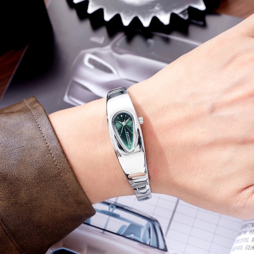 y2k watch shaped teardrop bracelet watch female couple light luxury senior sense of antique wind Gift Ladies' Quartz Wristwatch