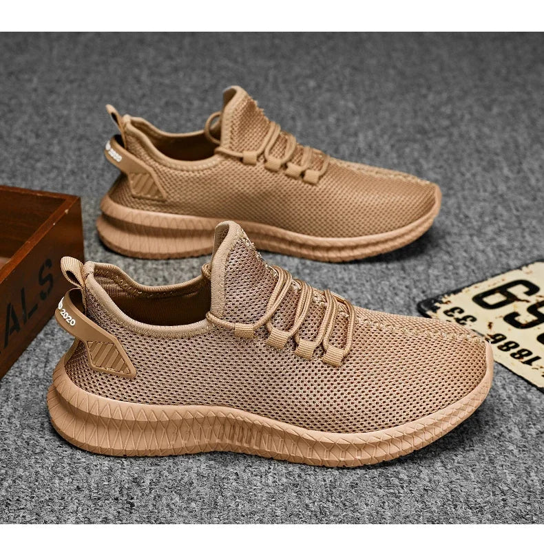 Adidași casual antiderapanti pentru bărbați, respirabili, pentru jogging, antrenament, drumeții, sport și alergare în aer liber, din tricot țesut, cu șireturi