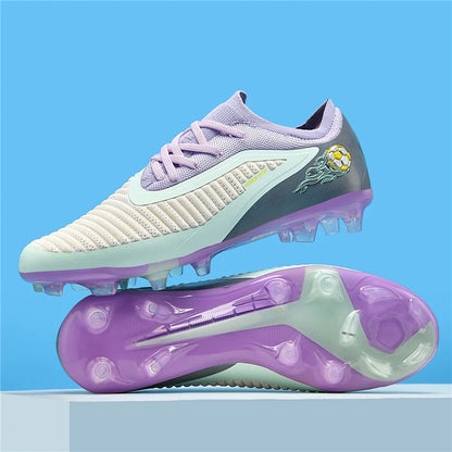 Nouvelles chaussures de football pour hommes, chaussures de sport d'extérieur, chaussures de football pour garçons, respirantes, confortables, crampons longs, chaussures d'entraînement pour adultes, antidérapantes