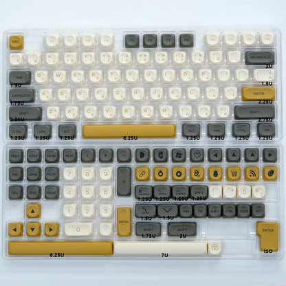 KBDiy KOA  Profile PBT Honey Milk Keycaps Russian Korean Japanese 137 Keys Caps for Mechanical Keyboard Keycap MAC for MX Switch