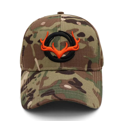 Antler Embroidered Baseball Cap Hip Hop Hat Adjustable Fashion Men camouflage breathable Mesh caps Casual sun Hat Tactical Hats
