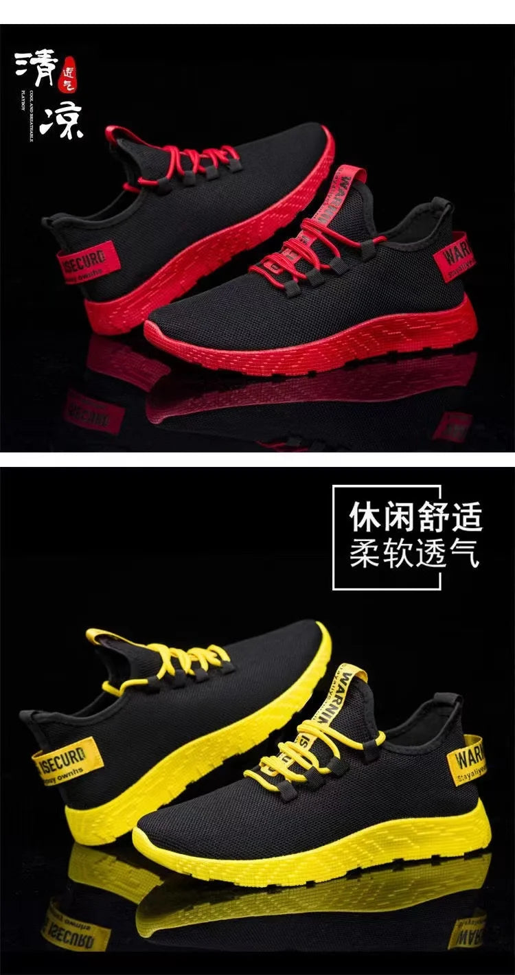 Heren sneakers, casual, lichtgewicht sportschoenen van mesh, zomers, voor heren, outdoor, zachte zool, ademend, comfortabel, modieus, trendy hardloopschoen