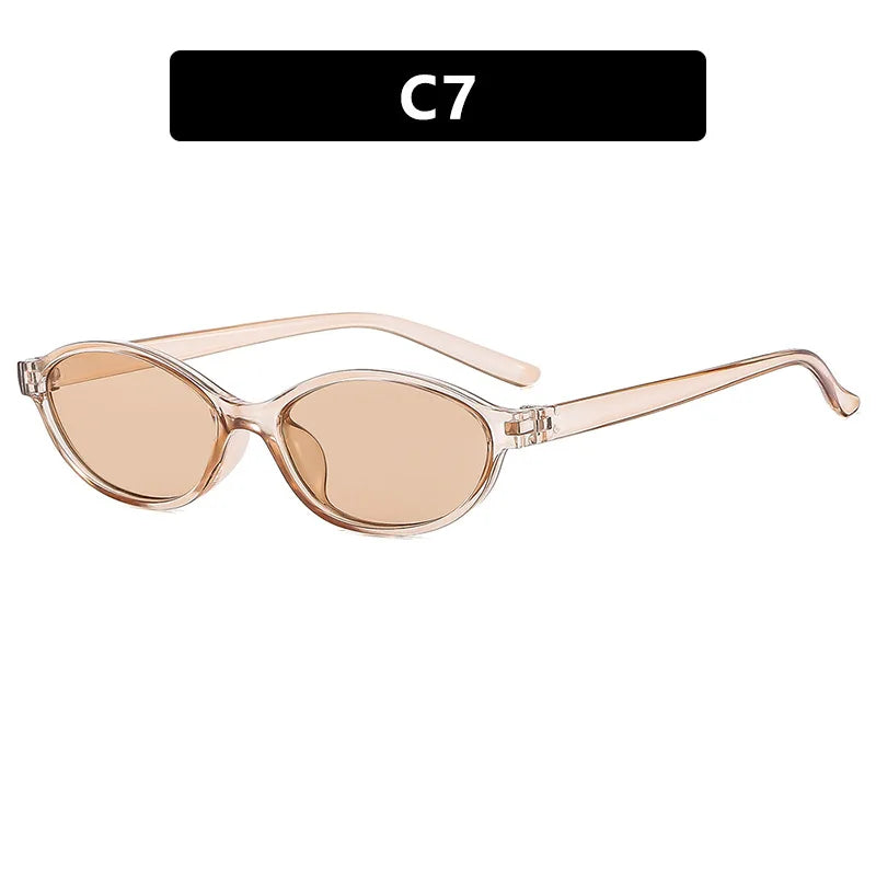 New Fashion Leopard Cat Eye Oval Women's Sunglasses Sunscreen Sun Glasses Female Retro Colorful Eyeglass UV Shade Glasses