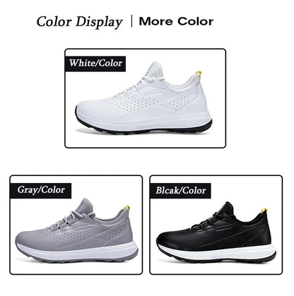 Zapatos deportivos de golf para hombre impermeables de cuero de alta calidad, zapatos deportivos para competición de golf, zapatos formales para campo de golf, zapatos de entrenamiento para hombre
