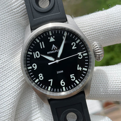 STEELFLIER Official SF743 Pilot VH31 Quartz Movement Big Onion Crown 200M Waterproof Sapphire Crystal Luxury Dive Luminous Watch