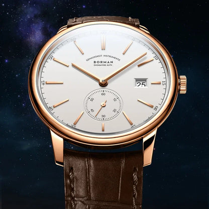 BORMAN BM3817 TOP Watch New 42 Luxury Men's Automatic Mechanical Watches Sapphire Ultra-thin 50M Waterproof Sub Dial Clocks