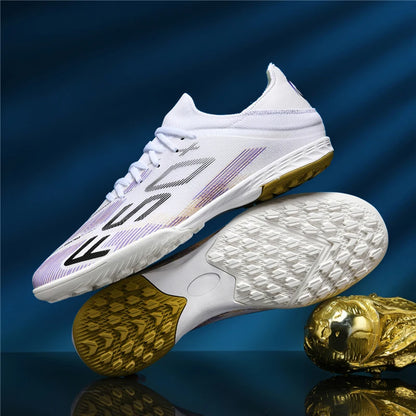 Nouvelles chaussures de football pour hommes, crampons antidérapants pour terrain en herbe, chaussures de football montantes de haute qualité, baskets de futsal, chaussures d'intérieur, chaussures d'extérieur, meilleures